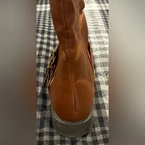 Wild Diva Mid Calf Cognac Boots thumbnail 9