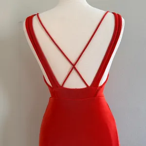 Free People Hypnotized Maxi Dress Womens Small Slinky Red Orange‎ Cutout Ruched thumbnail 4