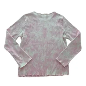 Love Shack Fancy Yulia Long Sleeve Top Size Large hand Dye Sugar Poppy Pink thumbnail 6