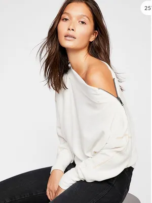 Free People top with zipper thumbnail 1