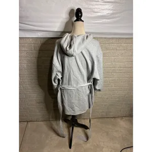 New Savage X Fenty‎ Gray Hoodie Robe Wrap Lounge Wear XS S thumbnail 4