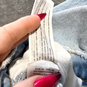 Abercrombie & Fitch Jeans Women 27/4R Lt Wash Curve Love 90s Straight Split‎ Hem thumbnail 7