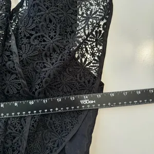 Topshop Women Embroidered‎ Tops, Black Size 4 thumbnail 7