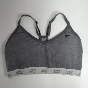 NIKE XL Small Dri-Fit Indy Light Support Sports Bra Gray Swoosh Logo Women's thumbnail 3