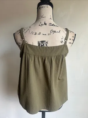 Faherty Sleeveless Olive Green Tank Top Size XS thumbnail 9