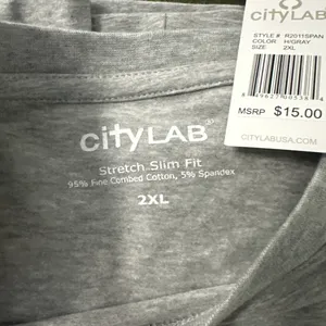 Men grey basic t shirt xxl Gray thumbnail 2