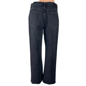 Abercrombie & Fitch The 90s Baggy Low Rise Black Wide Leg Denim Jeans Size 27 thumbnail 3