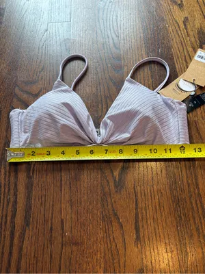 NWT shimmery purple bikini top Size M thumbnail 5