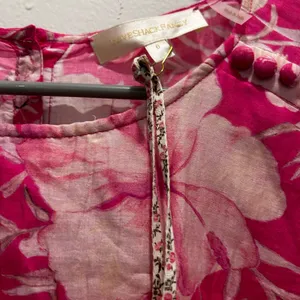 NWT Pink Loveshackfancy Floral Cotton Silk Teyana Mini Dress Holiday Sun Fuschia thumbnail 8