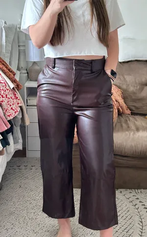 Versona wide leg leather pants thumbnail 1