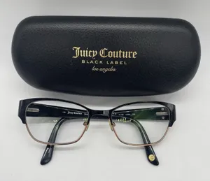 Juicy Couture Frames JU195 0JSM 135 Just Juicy Black Rose Gold Glasses Nose Pads thumbnail 1