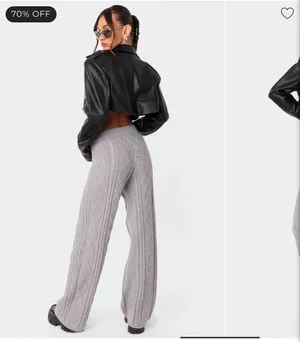Edikted Cable Knit Pants thumbnail 2