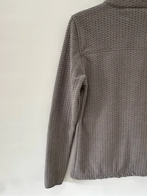 Avalanche Hawthorn Cabled Fleece Jacket NEW Gray Small thumbnail 11