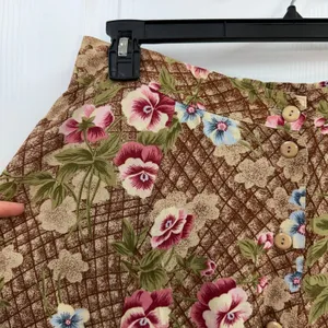 Vintage Sag Harbor pull on button down relaxed midi cottagecore 90s skirt petite thumbnail 2