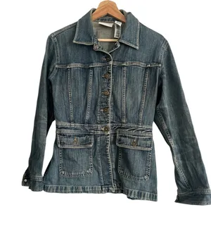Liz Claiborne Jeans Petite medium-wash denim jacket vintage thumbnail 1