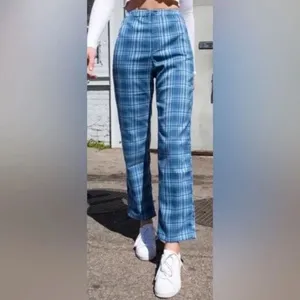 ✨Brandy Melville Tiden Plaid Blue One Size Pants✨ thumbnail 2