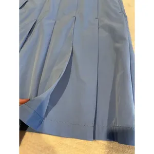 Tory Burch Sport Athletic Skirt Sz M Blue Pleated Stretch Front Pocket EUC thumbnail 5