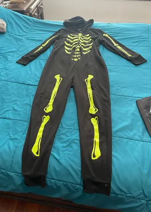 Womens glow in the dark Hyde and eek skeleton costume S thumbnail 1