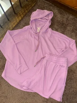 Victoria’s Secret Violet Muse Glow Waffle Short Pajama Lounge Set thumbnail 4