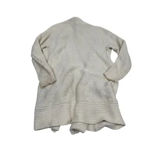 Pilcro and the Letterpress Ivory Textured Knit Shawl Cardigan Sweater Medium thumbnail 5