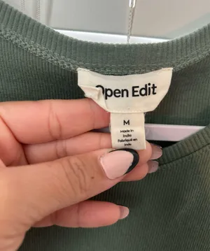 Basic olive green T-shirt dress thumbnail 2