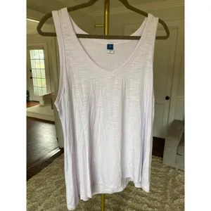 Old Navy Light Purple Luxe Sleeveless Tank Minimalist‎ Lightweight Lounge V Neck thumbnail 2