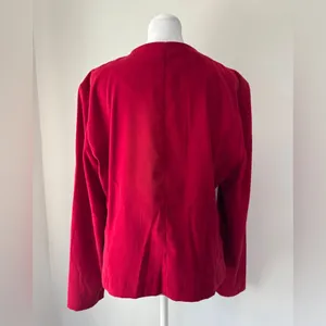 Vintage Y2K Positive Attitude Red Full Zip Jacket Size 12 thumbnail 6