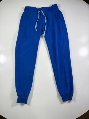 Figs Women's Technical Collection Royal Blue Joggers with Drawstring thumbnail 2