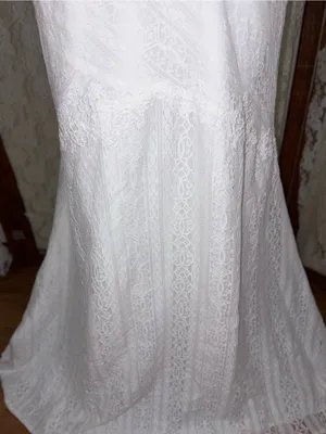 Gorgeous New Galina by David’s Bridal Crochet Lace Slip Wedding Gown thumbnail 5