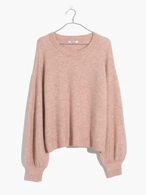 Madewell Gladwell Balloon-Sleeve Pullover in Heather Rose thumbnail 9