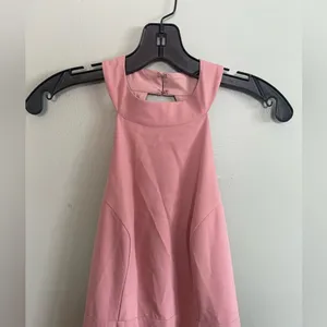 BHLDN Montreal Crepe Dusty Pink High Neck Maxi Bridesmaids Dress SZ 6 thumbnail 3