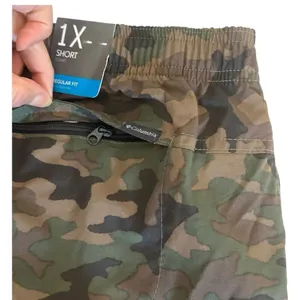 NWT COLUMBIA Camo Print Shorts Womens Size 1X Regular Fit Pockets and Drawstring thumbnail 3