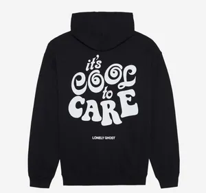 Lonely Ghost it’s cool to care hoodie thumbnail 2
