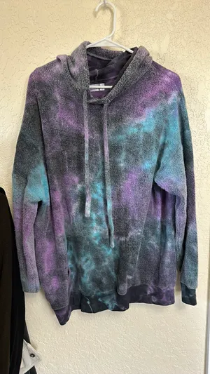 Soft Serve Clothing Boutique Purple Tie Dye Hoodie thumbnail 1