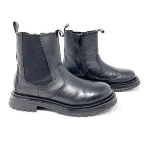 Zara Chelsea Black Leather Inside Zip Platform Lug Sole Ankle Boots EU 36 (US 6) thumbnail 10