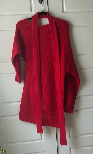 Festive Red Sweater Dress thumbnail 1