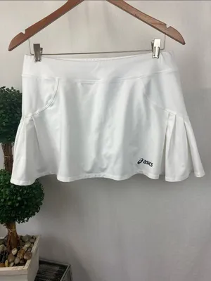 Asics White Skort Mini Athletic Sport Tennis Skirt L thumbnail 2