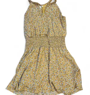 Yellow floral mini dress floral dress g thumbnail 1