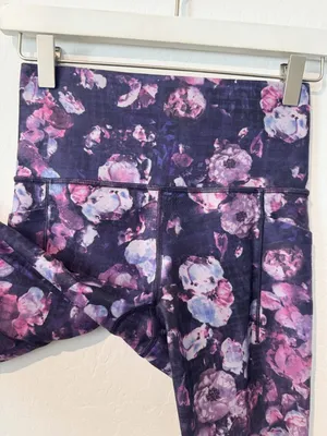 Athleta‎ Matching Set Size XS Floral Leggings Sports Bra Outfit Soft Bloomcore thumbnail 9