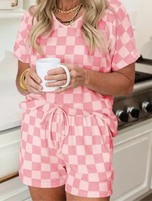 Pink checker 2 piece set Size M thumbnail 3