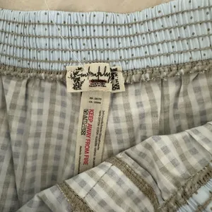 Blue plaid free people boxer shorts thumbnail 2