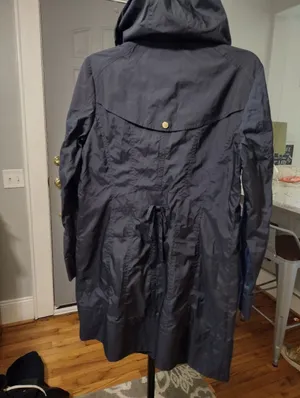 Cole Haan Signature Navy Hooded Trench Coat thumbnail 2
