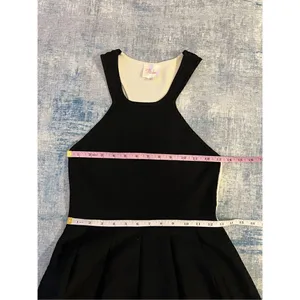 Parker Black Off White Color Block Fit & Flare Cut Out Mini Dress Small thumbnail 8