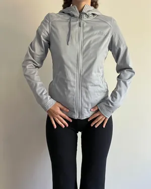The North Face Grey Essential Zip Up Sweatshirt thumbnail 1
