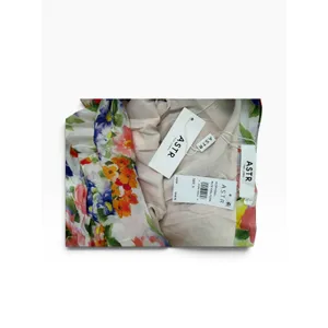 ASTR The Label Natali One Shoulder Tiered Maxi Dress White Coral Floral NWT S thumbnail 10