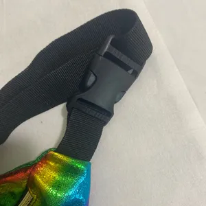 Rainbow Holographic Fanny Pack Waist Belt Bag Festival Adjustable thumbnail 5