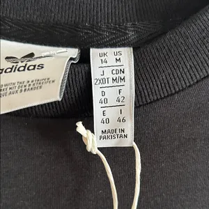 NWT adidas Black Tee with White Trefoil Logo thumbnail 3