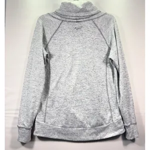 Kuhl Women Mock Neck Lea‎ Pullover Sweatshirt Gray Outdoors Activewear Large thumbnail 2