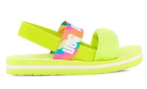 NEW UGG Zuma Sling Slides Rainbow Lime Green thumbnail 2