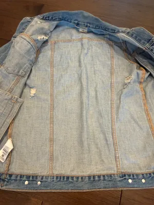 Gap 1969 Light Wash Distressed Denim Jacket Size Small - C65-002 thumbnail 5